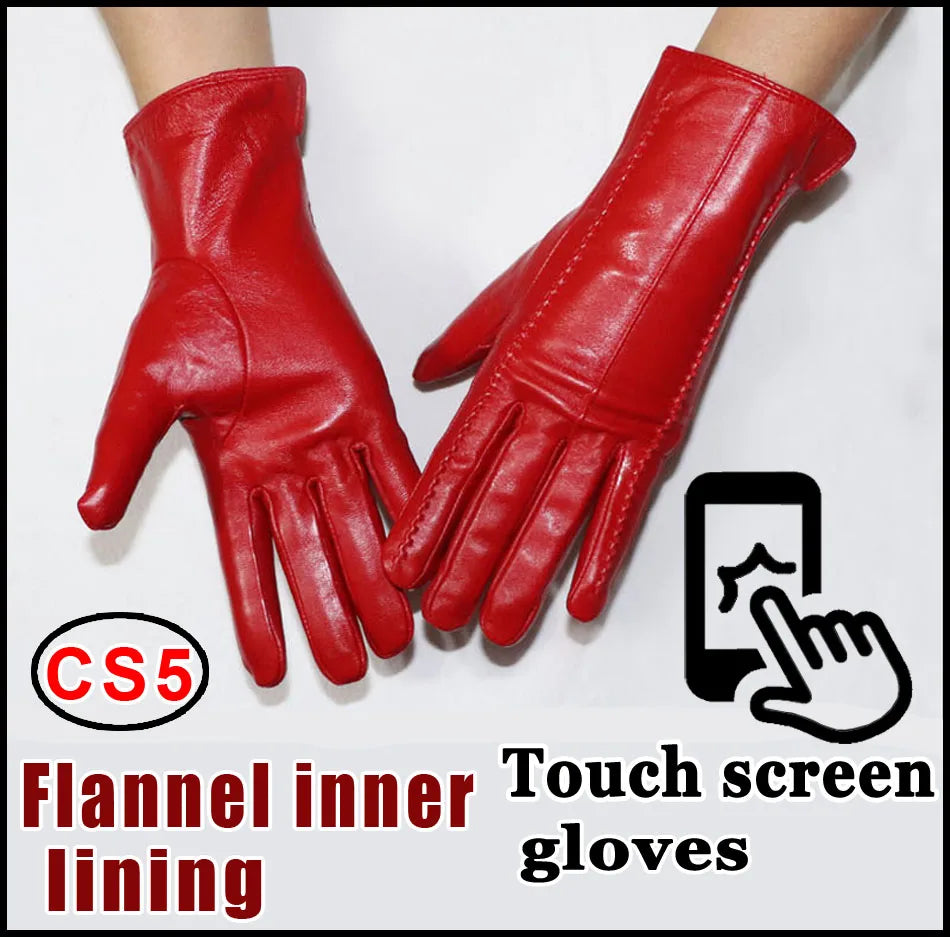 Touch Screen Leather Gloves