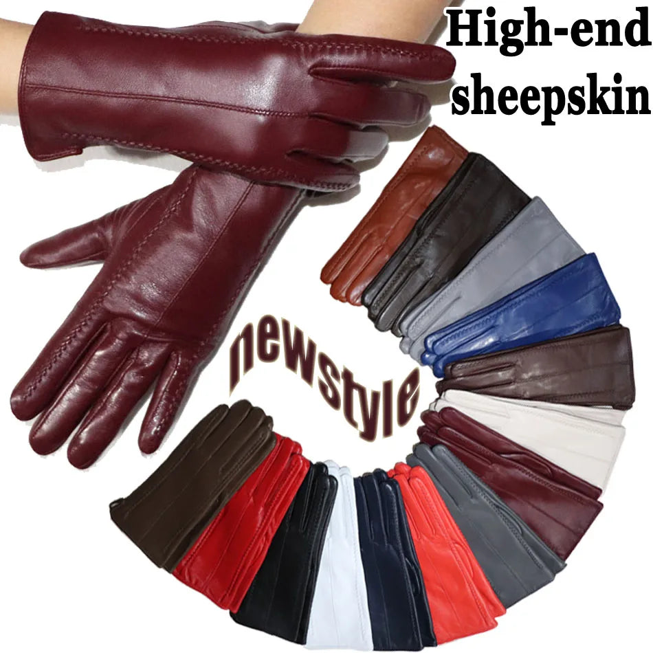 Touch Screen Leather Gloves