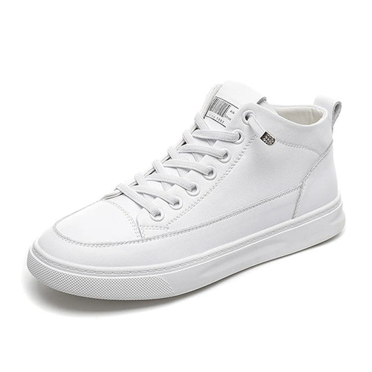 Genuine Leather High Top Sneakers Shoes