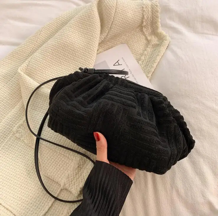 Towel Embossed Clutch Bag