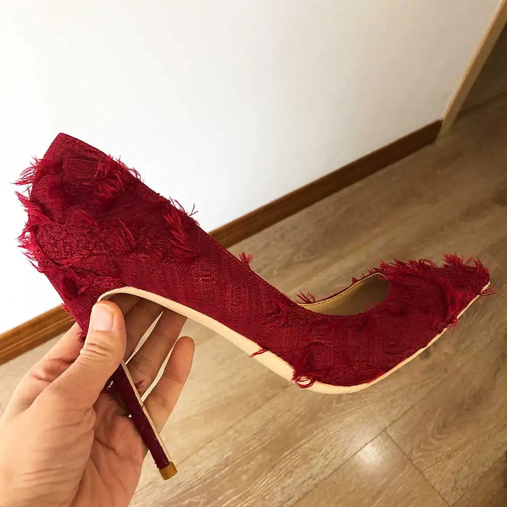 Fabric Pointy Heels