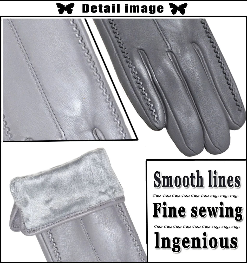 Touch Screen Leather Gloves