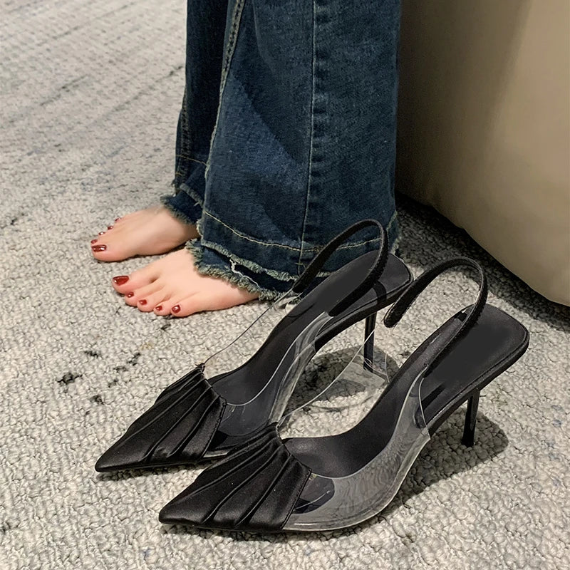 Transparent PVC Pointy Sandals  (2 colors available)