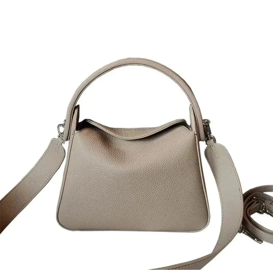 Cowhide Leather Tote Shoulder Bag