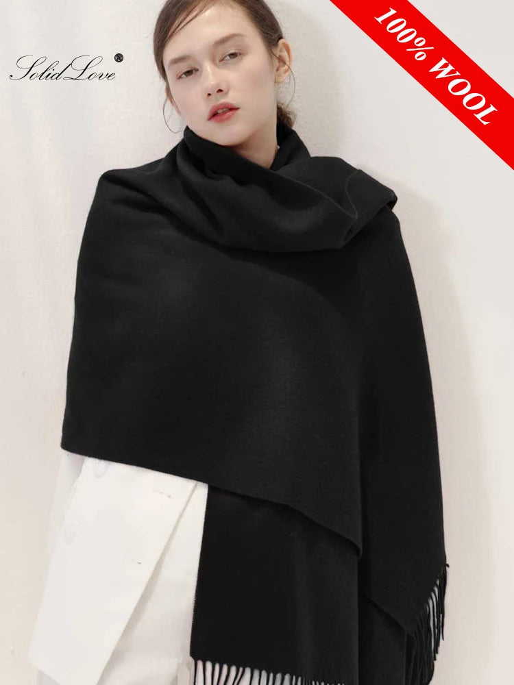 100% Wool oversized Scarf