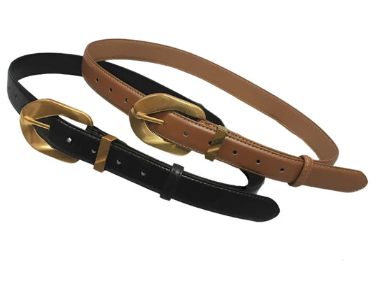 Retro Genuine Leather Gold  Belts