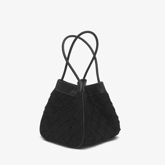 Weave Velvet Bucket Bag