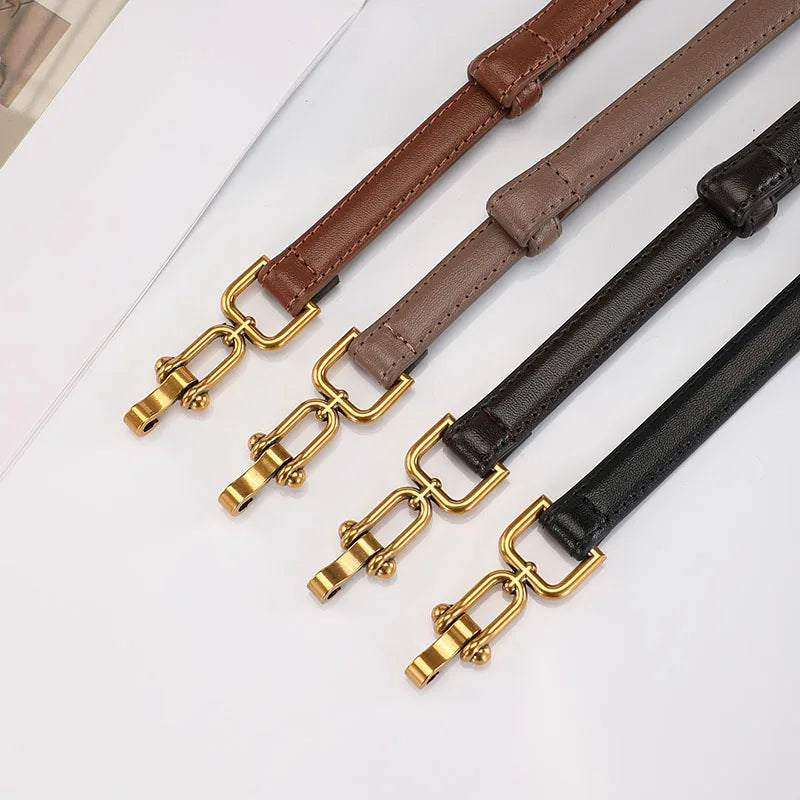 Genuine Leather Belts Slim Waist Belt