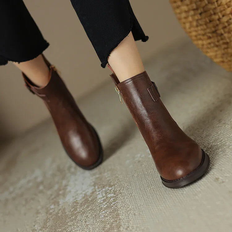 Autumn/Winter Women Boots Belt Buckle Shoes