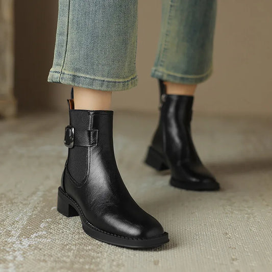 Autumn/Winter Women Boots Belt Buckle Shoes