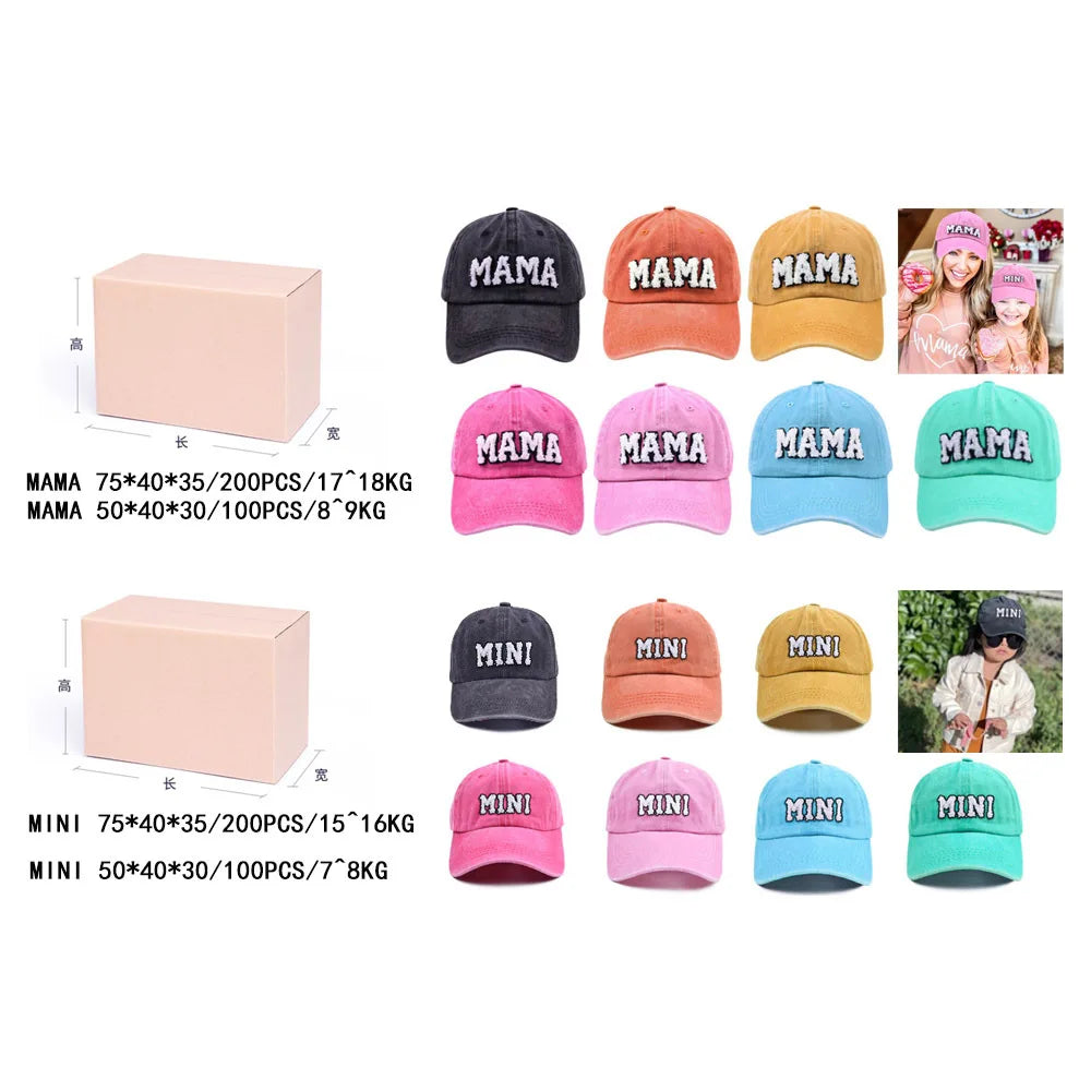 Mama Mini Women Children Kids Cap Sets