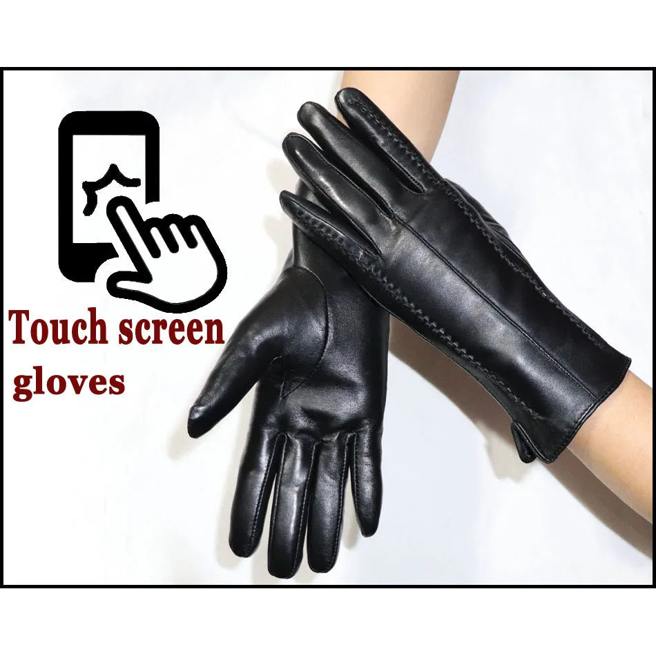 Touch Screen Leather Gloves