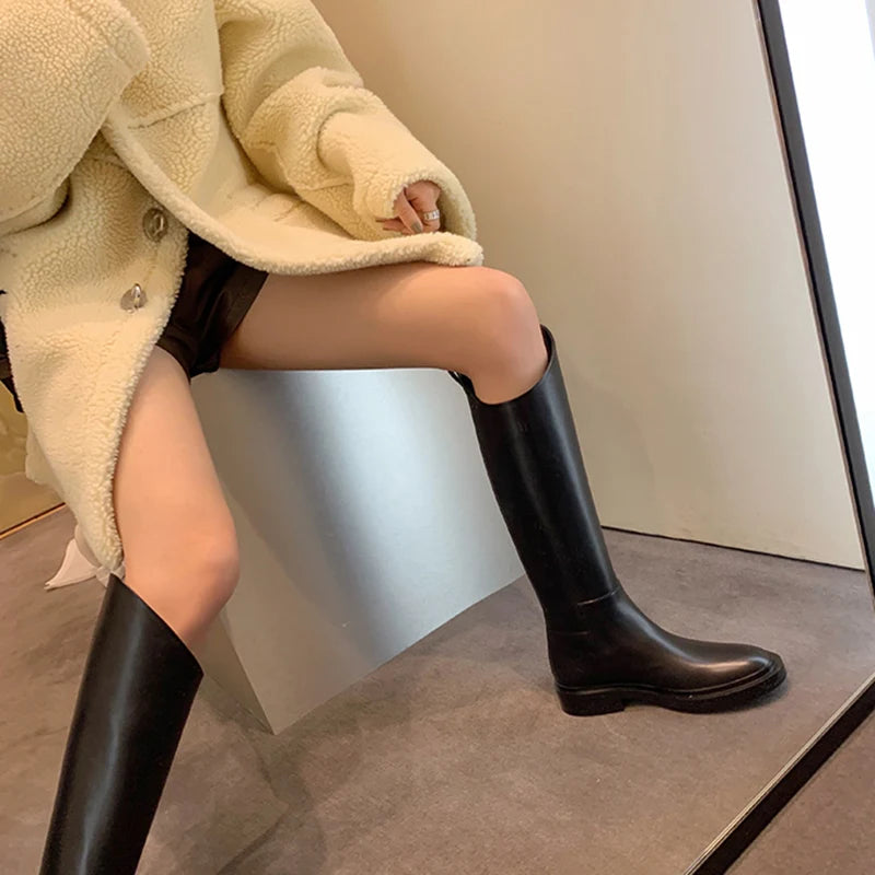 Knee-High Bevel Boots