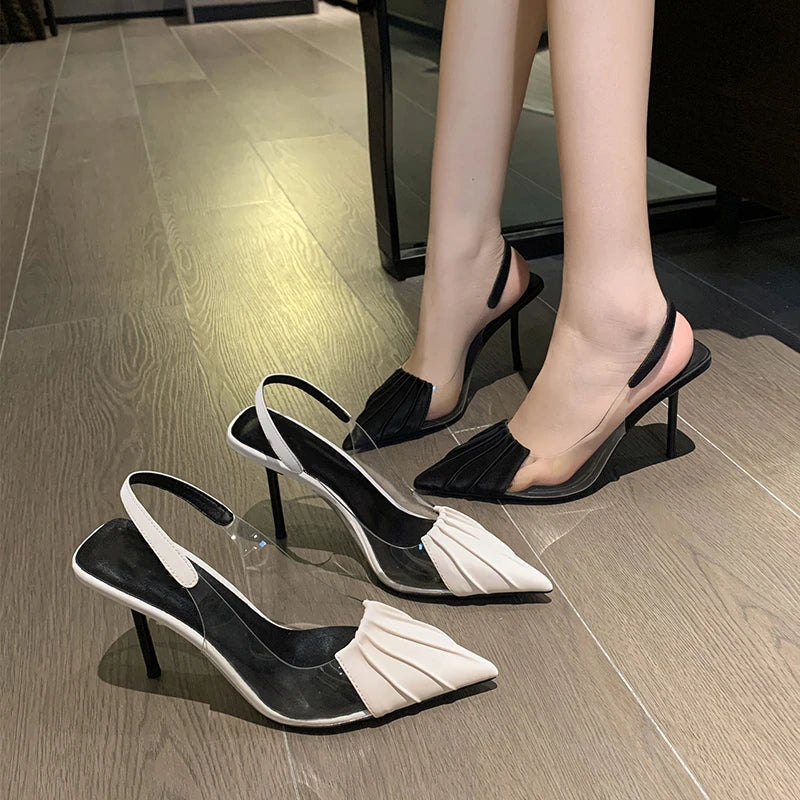 Transparent PVC Pointy Sandals  (2 colors available)